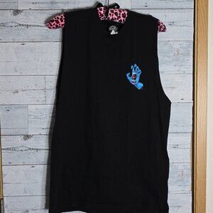 Santa Cruz Black Graphic Cutoff Tshirt Size Medium